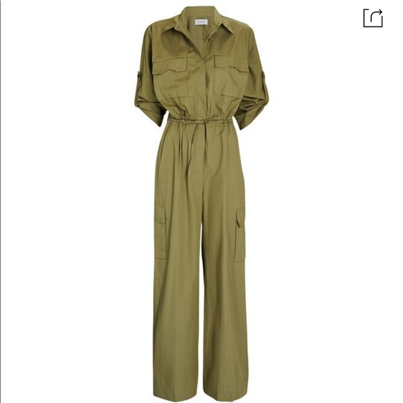 S/W/F Utility Poplin Tie-waist Jumpsuit - Picture 1 of 9